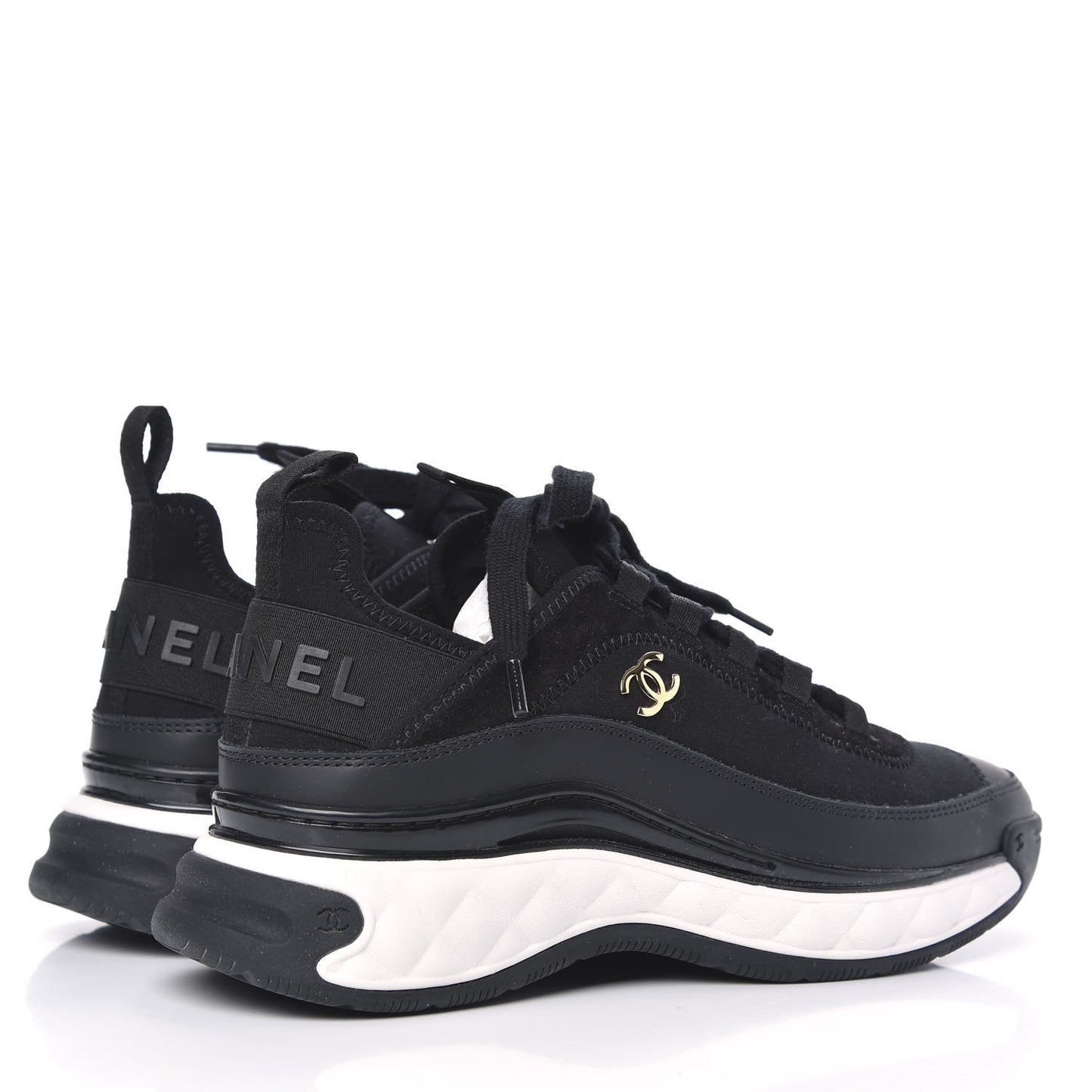 Chanel Velvet Calfskin Mixed Fiber CC Sneakers - Size 36 (Fits like a 6.5/7)